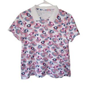 Lands End Polo Shirt Top Size Large